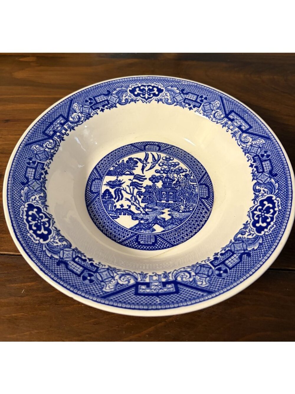 Blue Willow Ware Soup Bowl By Royal China 8.5-Inch Vintage Porcelain With Blue &